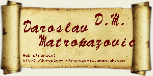 Daroslav Matropazović vizit kartica